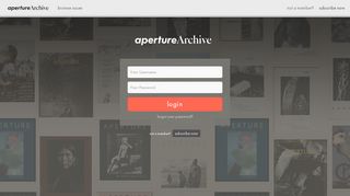 
                            2. Login to Aperture.org - Cover to Cover