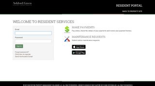 
                            1. Login to Ashford Green Resident Services | Ashford Green