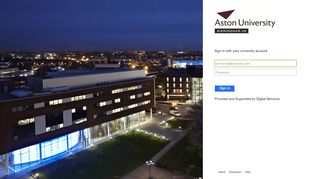 
                            1. Login to Aston University - aston.ac.uk