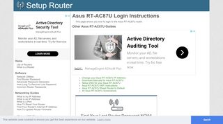 
                            2. Login to Asus RT-AC87U Router - SetupRouter