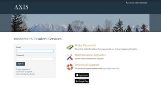 
                            5. Login to Axis Apartments Resident Services | Axis Apartments
