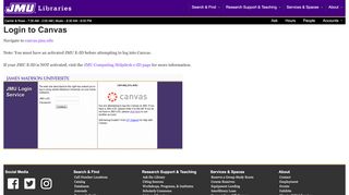 
                            6. Login to Canvas : JMU Libraries