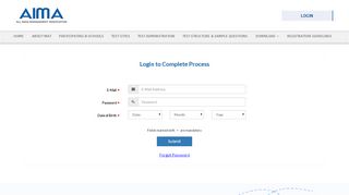 
                            1. Login to Complete Process - mat.aima.in