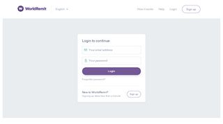 
                            10. Login to continue - worldremit.com