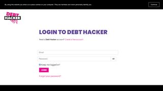 
                            8. Login to Debt Hacker | Debt Hacker