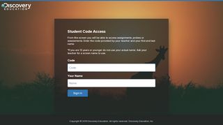 
                            9. Login to Discovery Education