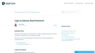 
                            4. Login to Dyknow, Reset Password – Dyknow Support Center