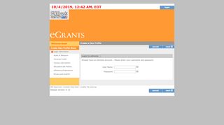 
                            3. Login to eGrants - egrants.cns.gov