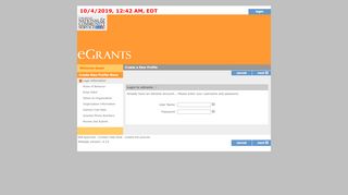 
                            2. Login to eGrants