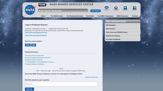 
                            9. Login to Employee Express - NASA