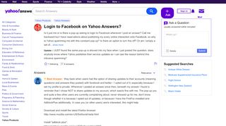 
                            6. Login to Facebook on Yahoo Answers? | Yahoo Answers