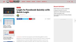 
                            6. Login to Facebook with Quick Login - NirmalTV.COM