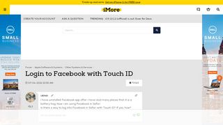 
                            5. Login to Facebook with Touch ID - iPhone, iPad, iPod ...