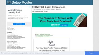 
                            2. Login to FRITZ 7490 Router - SetupRouter