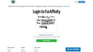 
                            9. Login to FurAffinity (drawing by Chespinns) - Drawception