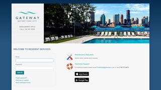 
                            1. Login to GATEWAY* Resident Services | GATEWAY* - RENTCafe