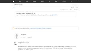 
                            7. login to ibooks - Apple Community