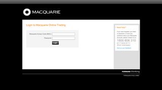
                            6. Login to Macquarie Online Trading - Bank with Macquarie