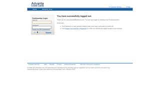 
                            4. Login to manage your account - Advanta Bank Corp.