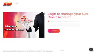 
                            1. Login to manage your Sun Direct Account.