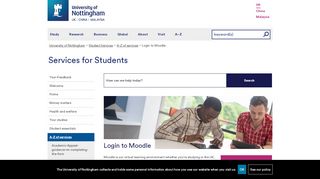 
                            7. Login to Moodle - The University of Nottingham