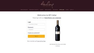 
                            3. Login to MyCellar - cellar.robertparker.com