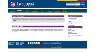 
                            4. Login to myEmail - Lakehead University Webmail
