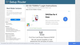 
                            4. Login to O2 O2-TG585v7 Router - SetupRouter
