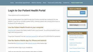 
                            6. Login to Our Patient Health Portal | Dr Gary Brewton, MD ...