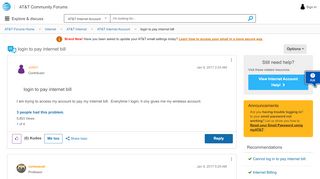 
                            5. login to pay internet bill - AT&T Community