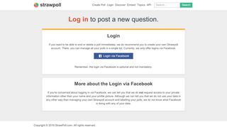 
                            2. Login to Post a New Question - Strawpoll.com