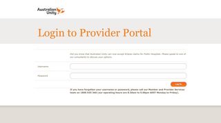 
                            3. Login to Provider Portal - Australian Unity