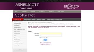 
                            5. Login to ScottieNet - Agnes Scott College