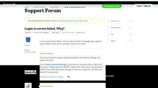 
                            9. Login to server failed. Why? | Thunderbird Support Forum ...