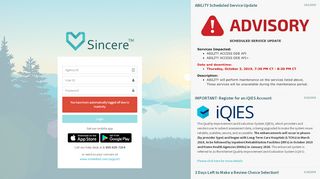 
                            2. Login to Sincere - The Ultimate Hospice Software Solution