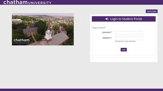 
                            3. Login to Student Portal - Chatham University