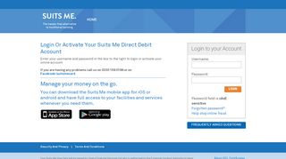 
                            3. Login to Suits Me Direct Debit