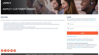 
                            3. Login to the Aspect Customer Center