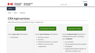 
                            4. Login to the Canada Revenue Agency website