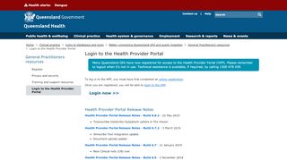 
                            2. Login to the Health Provider Portal | Queensland Health