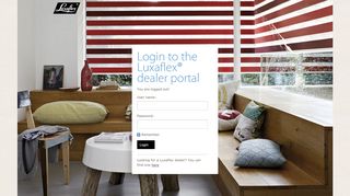 
                            2. Login to the Luxaflex® dealer portal - Luxaflex