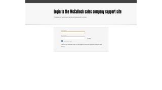 
                            1. Login to the McCulloch sales company support site