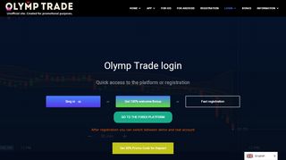 
                            2. Login to the platform or register. Olymp ... - Olymp Trade Login