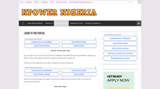 
                            3. Login to the Portal - Npower