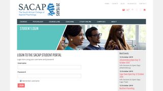 
                            4. Login to the SACAP Student Portal