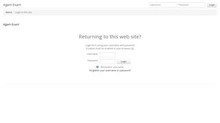 
                            4. Login to the site - Agam Exam