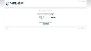 
                            5. Login to the site - The ASHI School