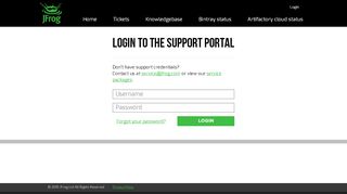 
                            8. Login to the support portal - JFrog Support …