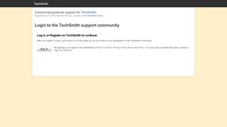 
                            5. Login to the TechSmith support community