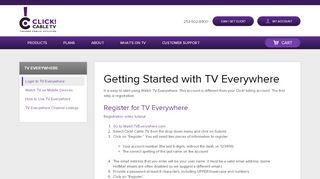 
                            2. Login to TV Everywhere | Click! Cable TV